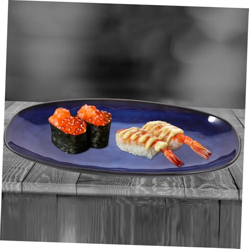 Plato cerámico elegante para sushi y snacks miniatura 5