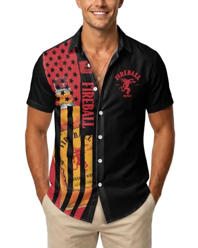 Image of 99TIMORO Tropical Printed Men's Hawaiian Shirts Short Sleeve Top