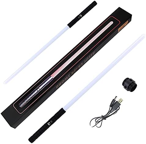 VR-robot Sable de luz 2 unidades 2 en 1RGB 7 colores recargables de metal luz sable espadas con conector LED FX Light sables set para adultos niños