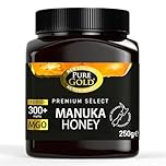 Pure Gold - Manuka Honey - 300+ MGO Certified Premium - 250g - New Zealand, Ethically Sourced, Raw & Unpasteurised - Naturally Made by Bees & Home Traceable - 1 Pack