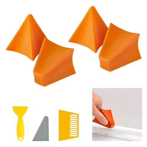 4 Stück Silicone Seam Tools Silikon Abzieher Silikonabzieher SilikonNaht Werkzeug Silikonentferner Werkzeug Set Silicone Caulking Tools Zwei Verschiedene Größen Zwei Größen verfügbar