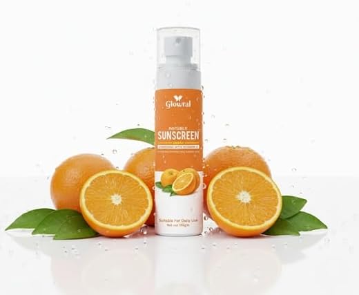 Glowral Sunscreen SPF 50 PA++++ 100gm - Broad Spectrum UVA UVB Protection Sun Protection Cream - Hydrating & Moisturising ...