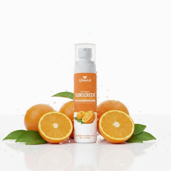 Glowral Sunscreen SPF 50 PA++++ 100gm - Broad Spectrum UVA UVB Protection Sun Protection Cream - Hydrating & Moisturising ...