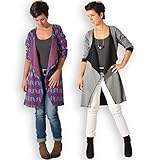 Die Cardigan-Jacke mit RAWcut-Säumen ist schnell genäht und mit der lässigen, eleganten Schnittführung kann sie problemlos in der Freizeit und auf der Arbeit getragen werden