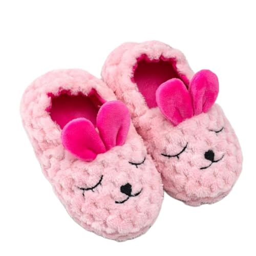 BTHRORO Zapatillas Casa Niños Invierno, Conejo Bonito Interior Antideslizantes Cálido Slippers Zapatillas de Peluche para Niñas