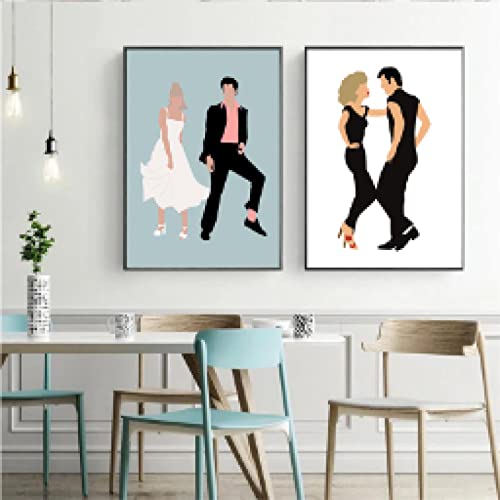 Affiche de film minimaliste moderne et peinture sur toile d'art abstrait drôle 60x80cm