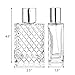 Lawei 6 Pack Refillable Spray Bottles Perfume Atomizer, 100ML 3.4oz Glass Empty Fine Mist Spray Bottle, Clear Portable Square Fragrance Dispenser Bottle with Sprayer for Travel, Silver