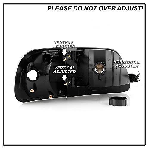 Acanii - For [4Pc] Black Smoke 1997-2003 Ford F150 Expedition Headlights+Signal Corner Lamps Driver + Passenger Side #TOP5