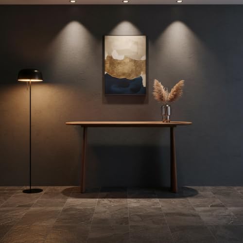 Image of Console Table Wooden - Entryway Table, Hallway Table, Sofa Side Table for Living Room Decor & Home Storage