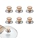 Vulevirtue 6 Pièces Boutons de Couvercle de Rechange,Cuisine Pièces Chaleur Bouton Casseroles Poêle Résistant À La Chaleur Bouton Boutons de Couvercles de Pot,Bouton de Couvercle de Pot avec Vis