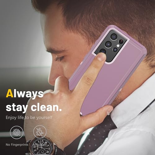 AYMECL for S21 Ultra Case, [Military Grade] 3 in 1 Full Body Shockproof Dust/Drop Proof Heavy Duty Protection Cover,for Samsung Galaxy S21 Ultra 6.8",Pink+Wine Red by AYMECL - Used condition - Image 6
