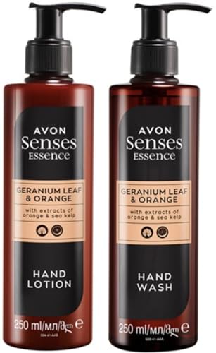 Avon Senses Essence Geranium Leaf & Orange Hand Care Set