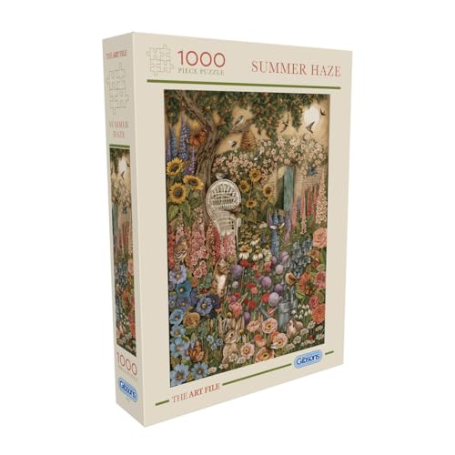 Gibsons Summer Haze 1000 Piece Jigsaw Puzzle for Adults – Challenging Nature Scene – The Art File Collection – Premium Sustainable Puzzle Made from 100% Recycled Board – Great Gift