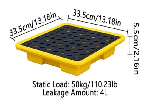 Palette de rétention avec drain : bac plastique pour baril d'huile