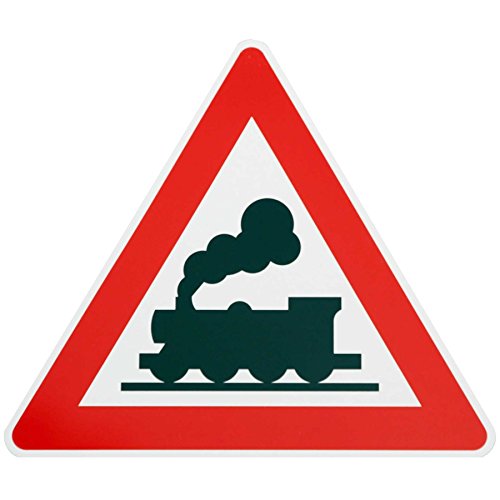 Preisvergleich Produktbild ORIGINAL Verkehrsschild Achtung Bahnübergang Nr. 151 DAMPFLOK * alte Ausführung * Schild Lokomotive Zug Lok Verkehrszeichen Straßenschild Eisenbahnschild Strassenzeichen Dampflokomotive Lokschild