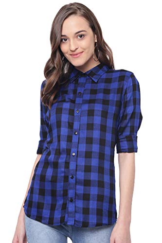 Image of Vastraa Fusion Women's Cotton Checkered Shirt