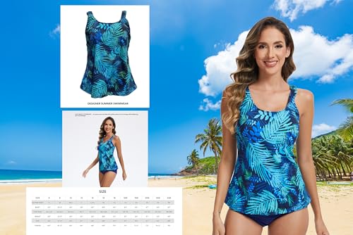Maillot de bain mastectomie BIMEI W25 tankini col dégagé