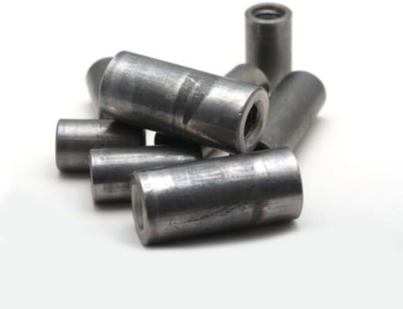 M8 M10 M12 Carbon Steel Column nut Furniture Welding Fastener Round Dia Lengthen heigher Screw Bolt Connector ole Rod - (Size: M8x16x14 x 10pcs)
