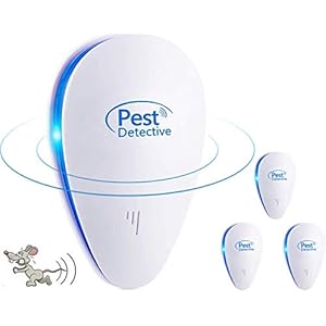 Nitoer Ultraschall Schädlingsbekämpfer, Mäuseabwehr Ultraschall, Elektronische Insektenschutzmittel Innenräumen Pest Repeller für Kakerlaken, Mäuse, Mücken, Spinnen, Fliegen(4 Stück)