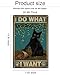 ALKB Funny Black Cat Sign - I Do What I Want Metal Signs Cat Lover Gift for Home Office Bedroom Wall Decor 8 x 12 Inch