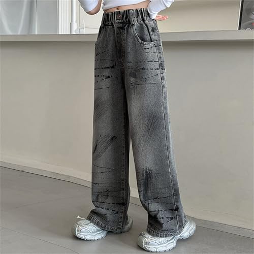 Betadog Cute Baggy Pants for Girls Sweatpants Pants Girls Elastic Waist Wide Leg Jeans Trendy Jogger Trousers4
