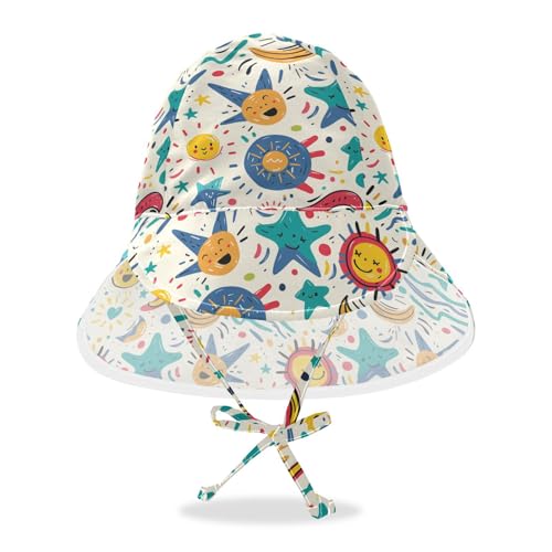Cartoon Cute Sun Clouds Childish Infant Toddler & Kids Sunhat Boys Summer Hats Toddler Girl UV Protection Adjustable Traveling Camping