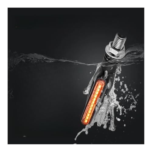 Clignotants moto LED eau courante à tige pliable dynamique