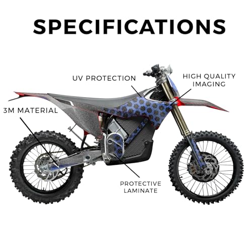 Image of Glossy Glitter Stark Varg MX 2023-2025 Graphics Kit Wrap - Hex Blue - Varg MX Skin - Premium 3M Vinyl Protective Wrap Decal Cover - Easy to Apply | Crafted in The USA by MightySkins