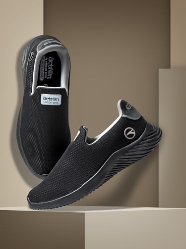 Image of Action | Athleo | ATG-424 | Men's | Slip-On | Walking | Shoe | Comfortable | Lightweight | Breathable | Durable | Sports | Shoes