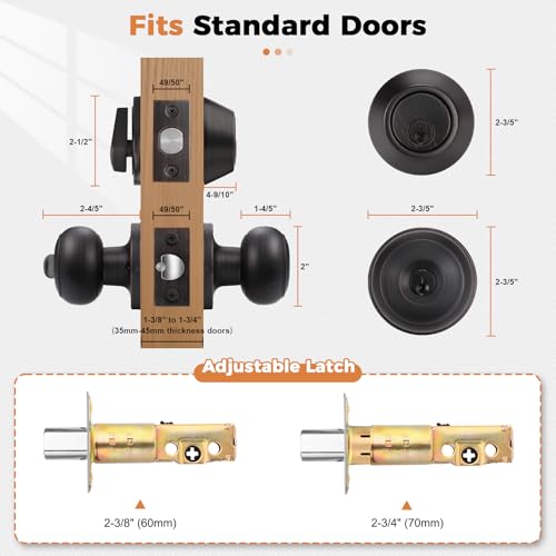 Bouton de porte rond à clé pour verrouiller efficacement vos pièces - 8