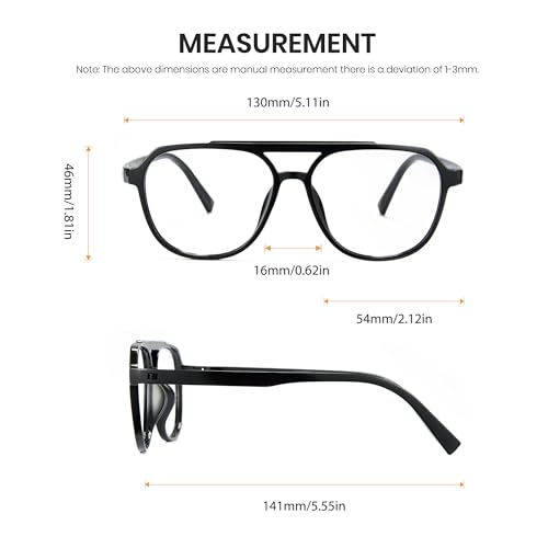 Image of Cyxus Aviator Blue Light Glasses for Women Men Reduce Eye Strain 8196 | Eye Protection,UV Protection,Retro Pilot Frame,Ideal for Office Work Daily Wear
