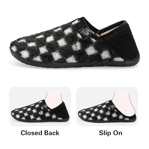 Image of Spesoul Fuzzy House Slippers for Women Men Indoor Closed Back Lightweight Cozy Faux Furry Lining Barefoot House Shoes Slipper Socks for Bedroom Home Office Yoga Outdoor Walking Shoes