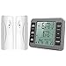 Brifit Termómetro de refrigerador, Digital Termómetro de Congelador, Digital Termómetro Inalámbrico con 2 Sensores, MIN/MAX, Alarma de Temperatura, para el Hogar, Bares, Cafeterías - Gris