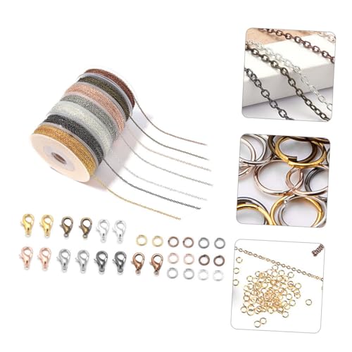 Chaîne pour bijoux soi-même solide et boucles mousqueton faciles à assembler