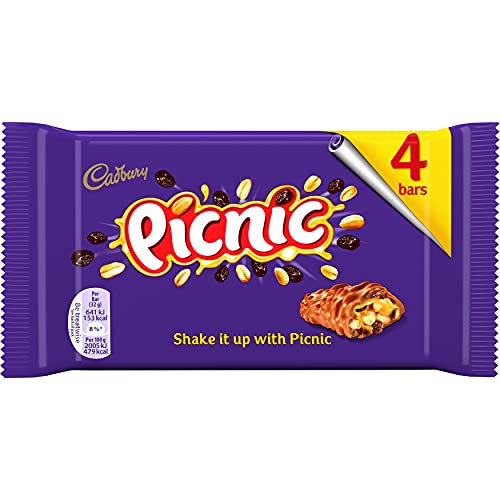 Cadbury Picnic 128g (10 Packs of 4, Total 40)