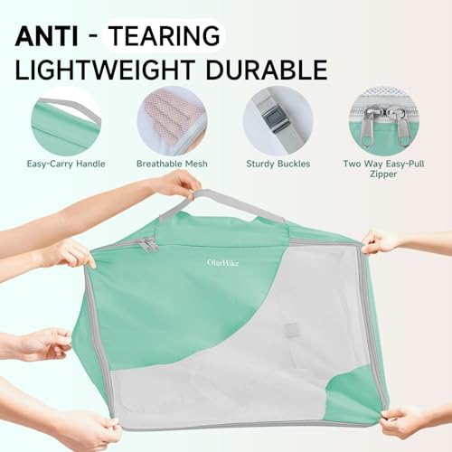 Image of OlarHike 11 Set Packing Cubes for Travel,Gifts for Women Mom,Anti-Tearing Suitcase Organizer,with Over 1000 pcs Mesh Holes,Vacation Essentials & Accessories for Cruise Ship