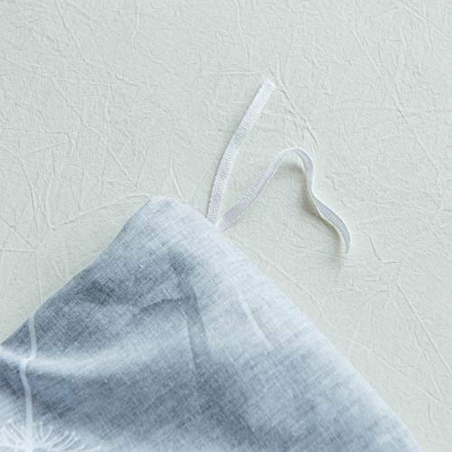 Yuheguoji YHGJ20191113K417ZCA Gray Botanical Duvet Cover Queen 100% Cotton Reversible Flower Duvet Cover 3 Pcs Set 1 White Dandelion Duvet Cover thumb #3