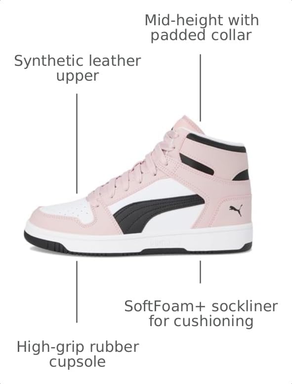 Image of PUMA Womens Rebound Layup Sl High Sneakers Shoes Casual - White