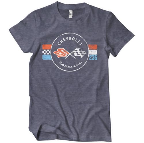 Corvette 235 Retro T-Shirt Hommes vintage haut de gamme gris