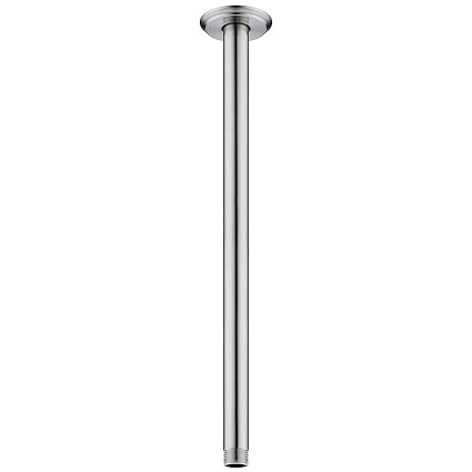 Anpean 16 Inch Shower Arm and Flange Brushed Nickel, Ceiling Mounted Shower Arm for Rain Shower Head