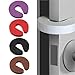 Door Silencer 30 Pcs Door Clip Soft Foam Stopper Guard Finger Protector Kitchen Bedroom Practical Home Security Tools Hardware(Coffee)