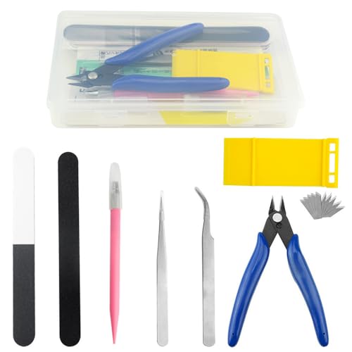 WMYCONGCONG 17 pièces Kit d'outils pour maquettes Gundam Set d'outils de construction pour le modélisme de base, la réparation et l'assemblage