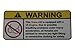 Pontiac Trans Am V8 No Bra, Warning decal, sticker
