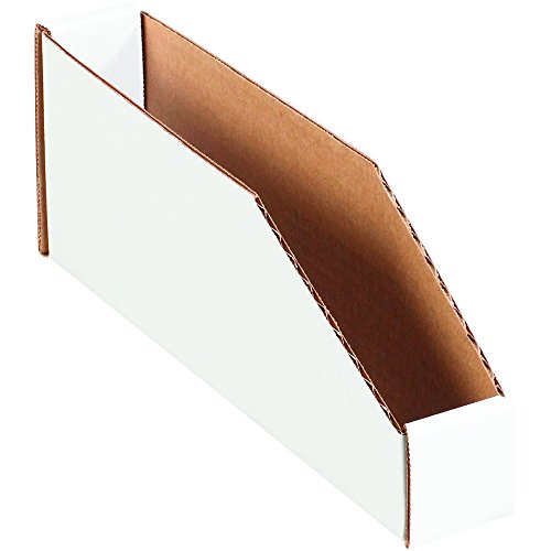 Image of Box USA BBINMT212 Open Top Bin Boxes, 2 inch x 12 inch x 4 1 /2 inch, Oyster White (Pack of 50)