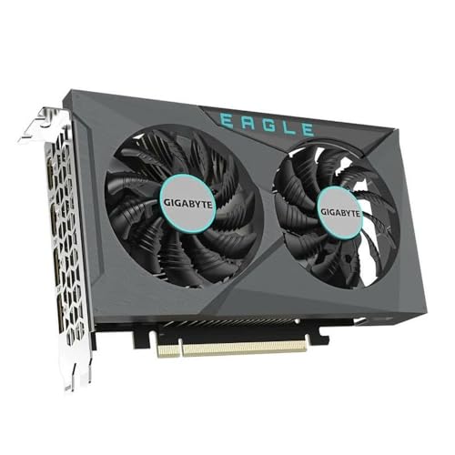 NVIDIA GeForce RTX 3050 EAGLE OC - Scheda grafica 6 GB GDDR6, 96 bit, PCI-E 4.0, 1500 MHz Core Clock, 2 x DP 1.4a, 2 x HDMI 2.1, NVIDIA Ampere - GV-N3050EAGLE OC-6GD - Scheda video - Immagine 3