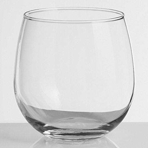 image for Circleware Downtown Stemless Wine Lead-Free Glass Cups for Bar, Water,