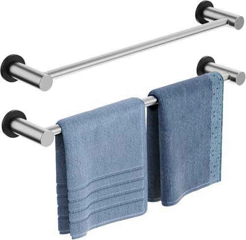 ULIBERMAGNET Porta asciugamani magnetici in acciaio inox con lunghezza regolabile, in nichel spazzolato antiscivolo, per frigorifero, forno, lavastoviglie, lavatrice (2