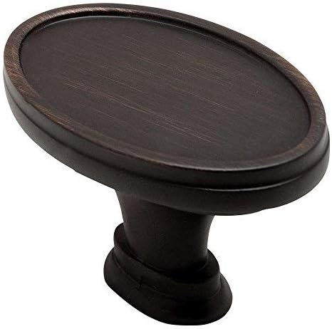 25 Pack - Cosmas 9998ORB Oil Rubbed Bronze Oval Cabinet Hardware Oblong Knob