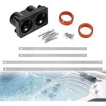 78077 Hot Tub Heater End Cap Kit with Rubber Gaskets, Aluminum Strips & Screws, fit for Hot Spring, Limelight & Tiger River Heater Black