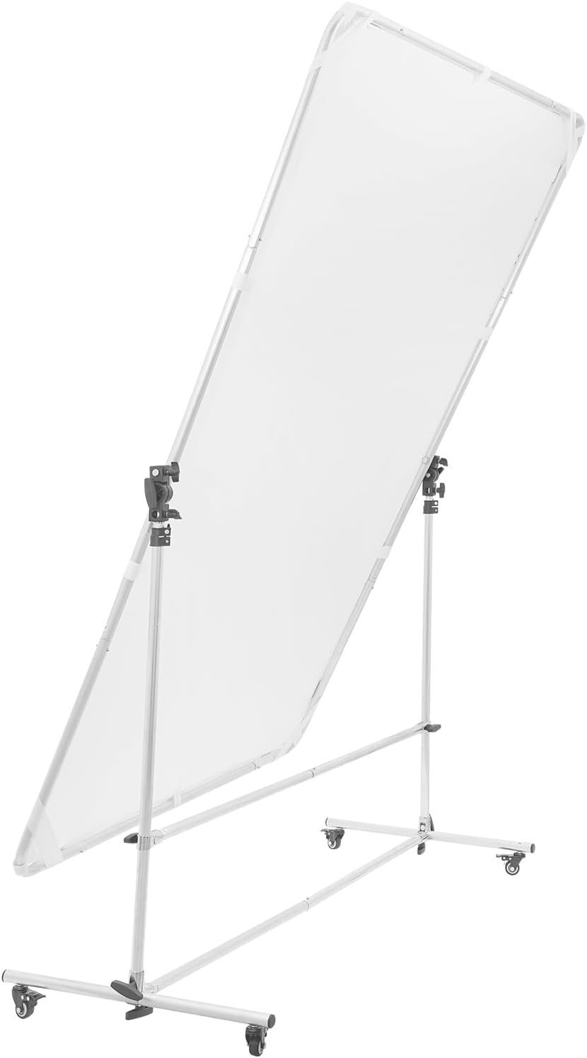 Photography Light Diffuser, 4.9 * 6.6ft Translucent Screen 4.9-9.8ft Height Adjustable & Rotatable Frame Polyester Fiber Cloth Photography Diffuser with 4 Universal Wheels
